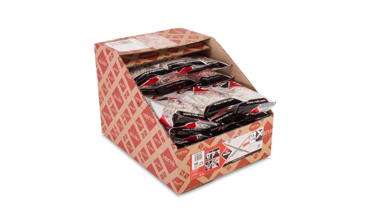 Rubi - Boîte de présentation avec espaceurs de carreaux pour joints de 1.5 mm (36 paquet de 300)