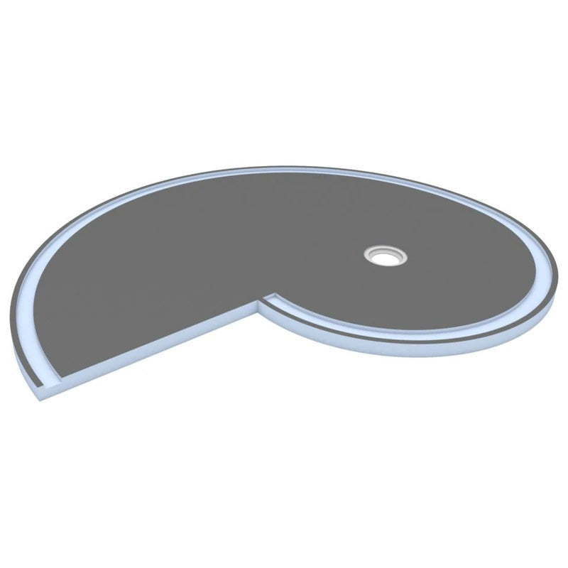 Wedi - Base de douche Fundo Nautilo en forme de coquillage entrée droite 59-2/3" x 74-3/8" x 2"