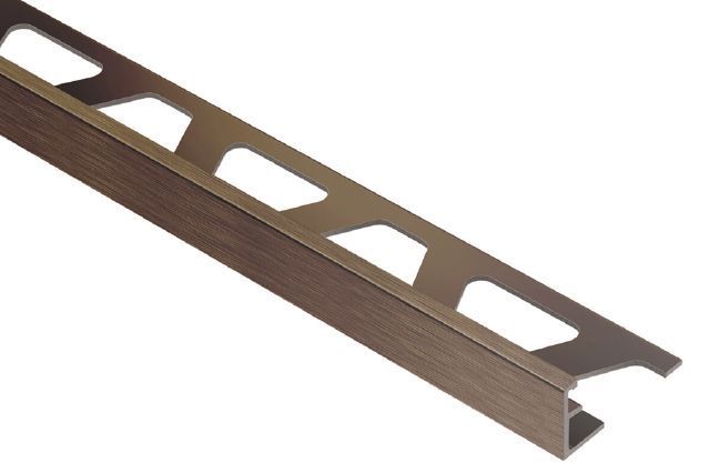 SCHIENE Brushed Antique Bronze Anodized Aluminum Wall/Floor Edging Profile 1/2" (12.5 mm) x 10' ||A125ABGB300
