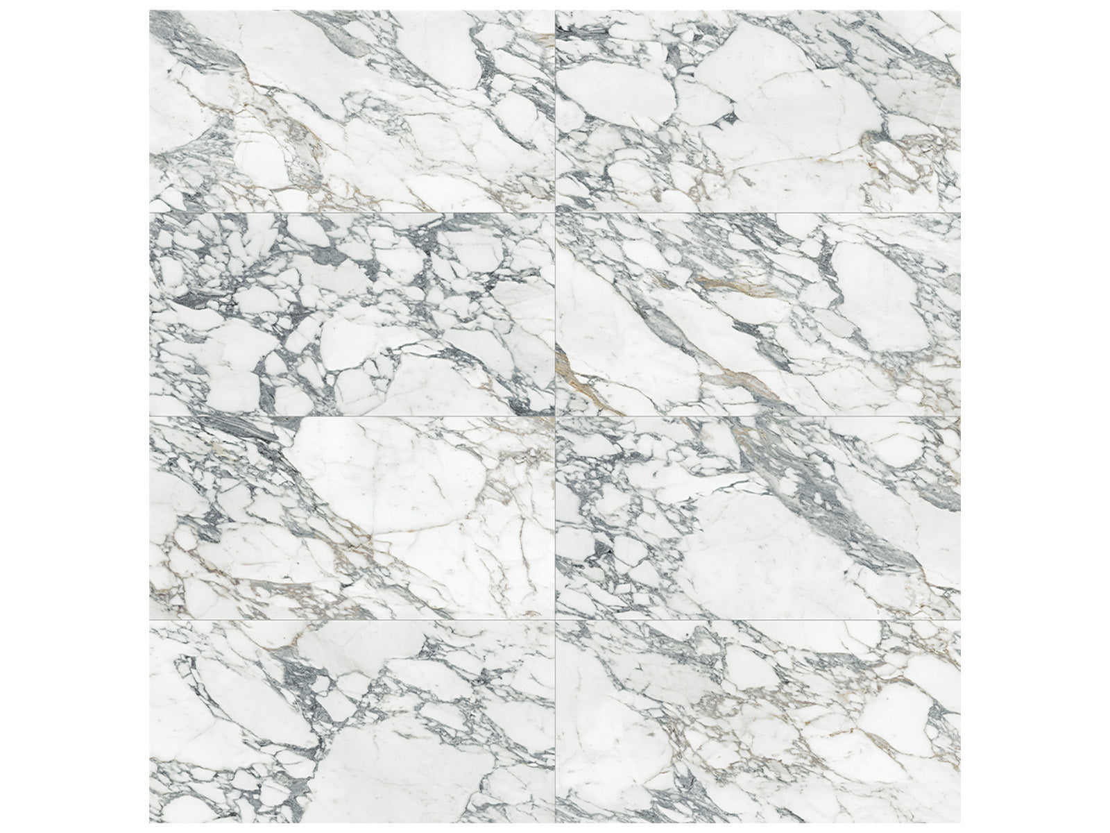 Anatolia - Majesto - Arabescato Corchia - Tuile de porcelaine colorée dans la masse, fini adouci, rectifiée 60 x 120 cm (24 x 48 po)
