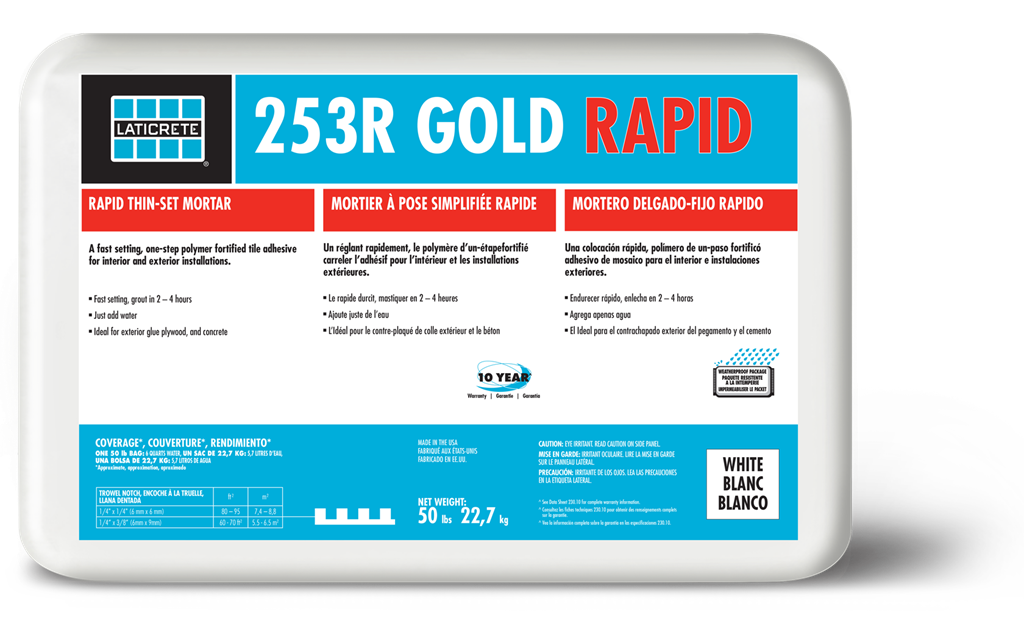 Laticrete - 253R Gold Rapid Mortier blanc 50 lb