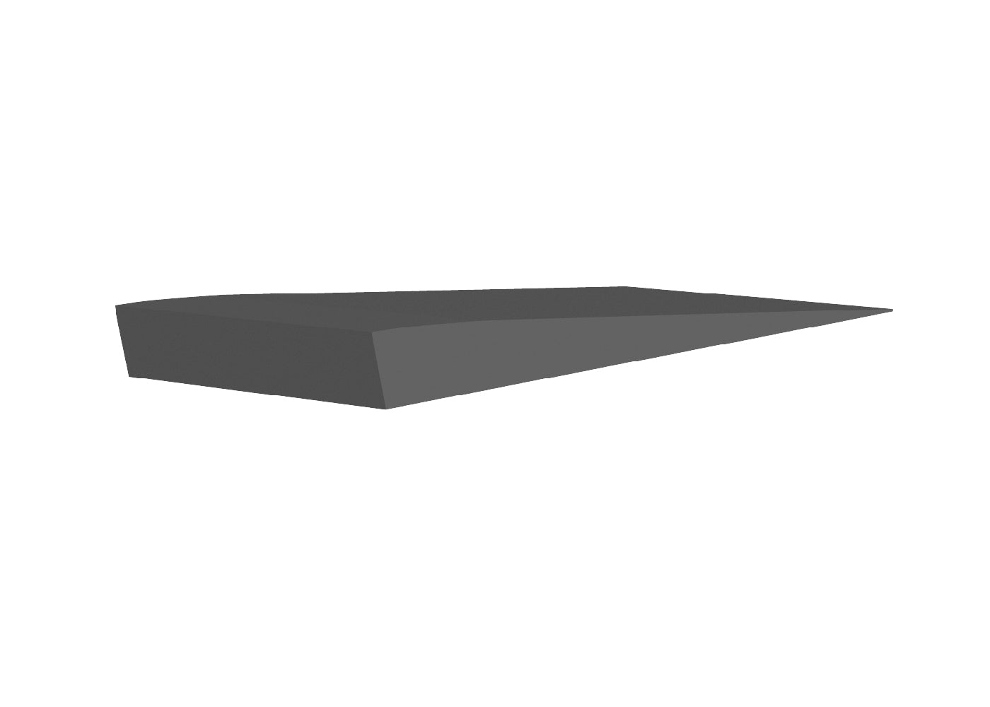 Core Flooring - Réducteur en vinyle sans lèvre #7 Charcoal - 1/2" (12.7 mm) x 4" x 12'