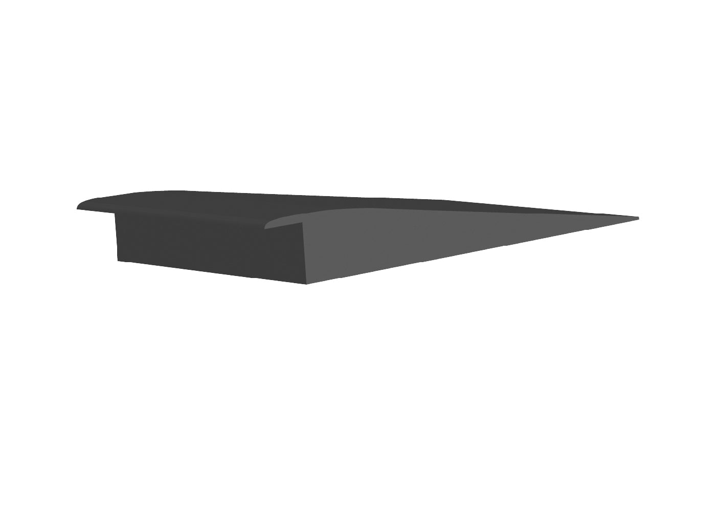 Core Flooring - Réducteur en vinyle pour plancher de 1/2" (12.5 mm) d'épais #7 Charcoal - 5/8" x 3-3/4" x 12'