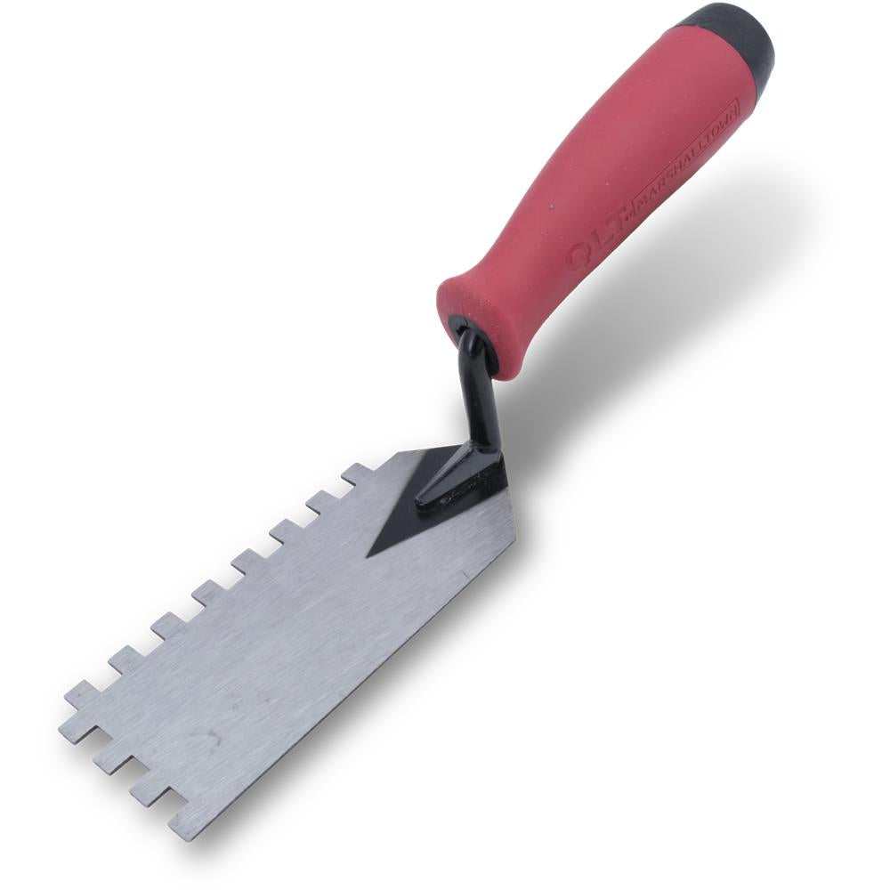 Marshalltown - Truelle à dents carrées 2" x 5" QLT 1/4" x 1/4" x 1/4" avec poignée à prise souple
