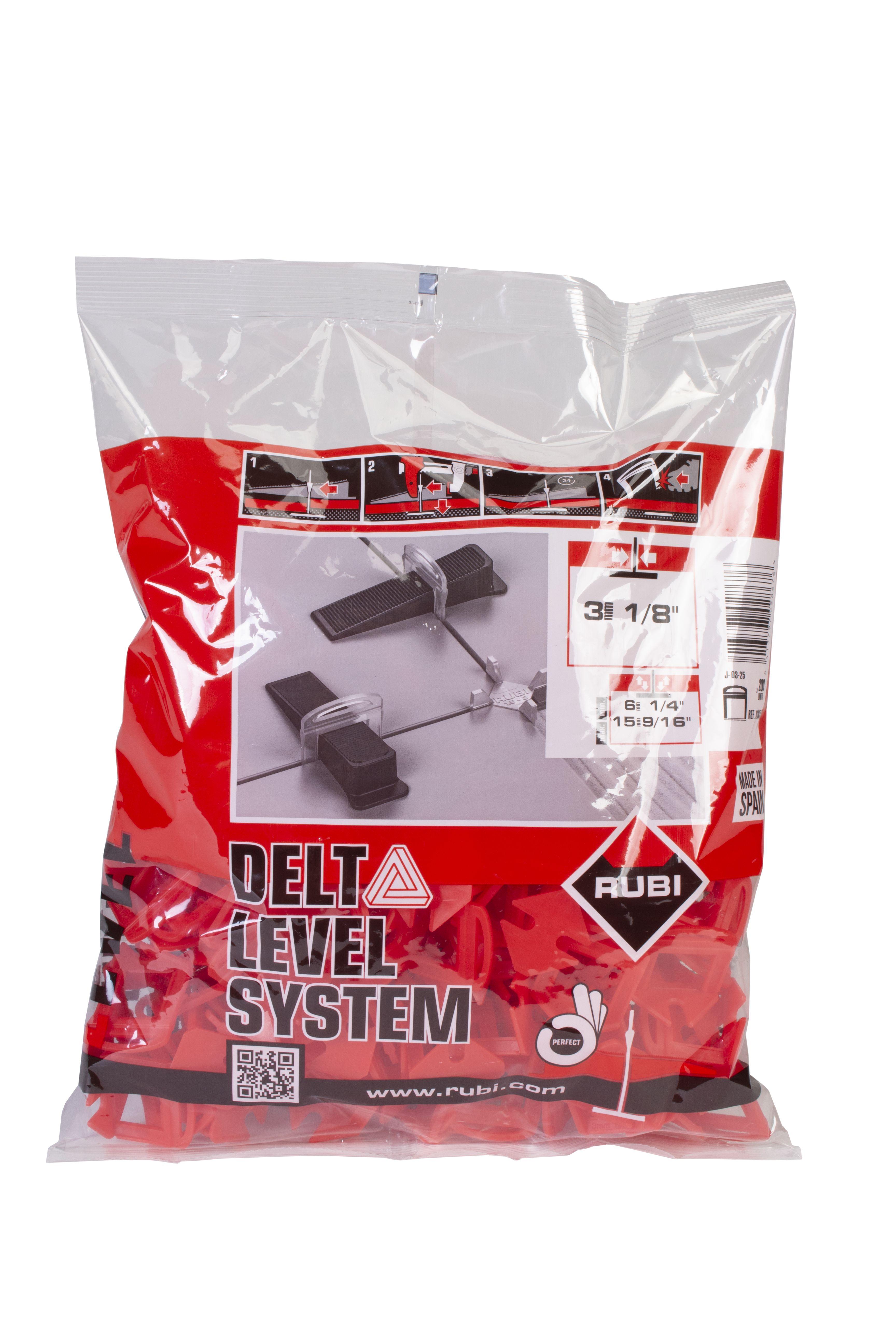 Rubi - Bandes pour système Delta Leveling System 3 mm / 6-15 mm (paquet de 200)