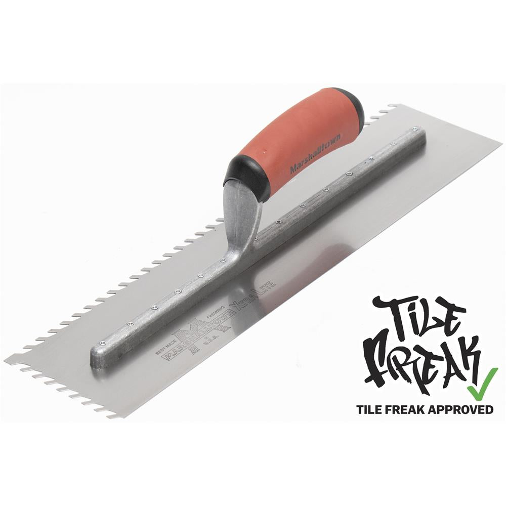 Marshalltown - Truelle à encoche LayFlat 16" x 4" avec encoche 1/4"