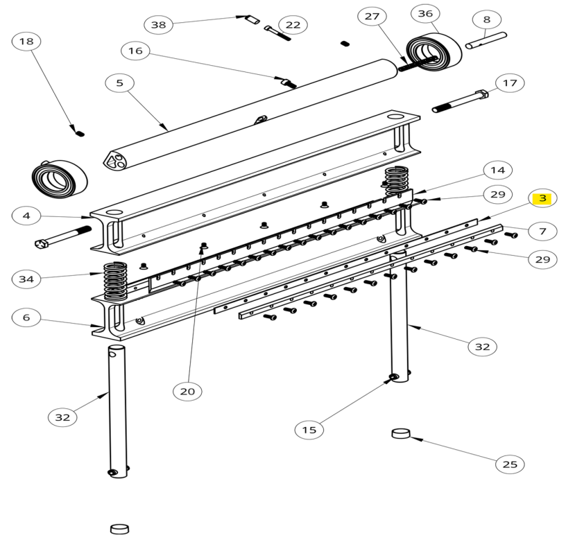 Marshalltown - Guide-lame de remplacement pour 926 I-26-PC 26" x 0.6"