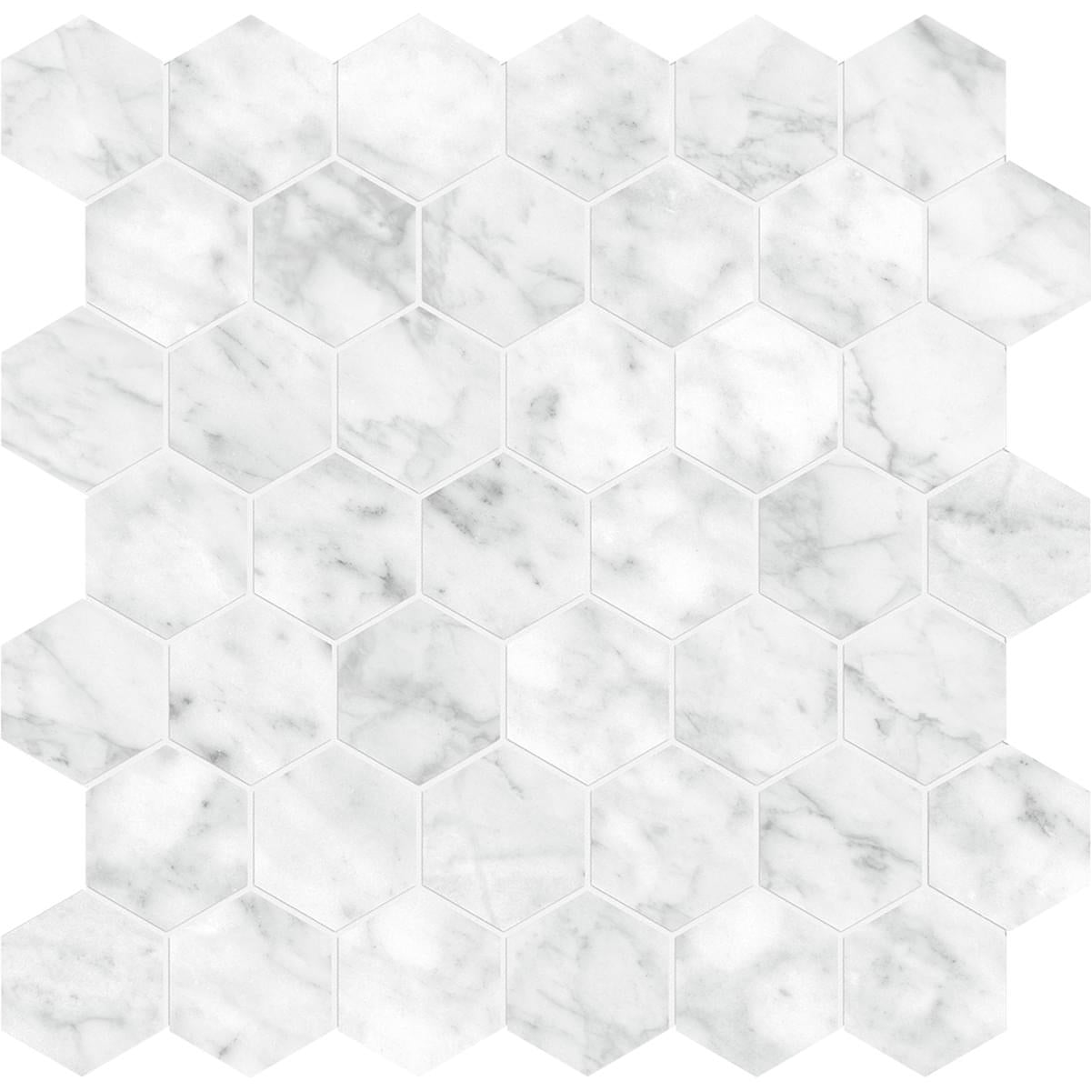 Anatolia - La Marca - Carrara Gioia - Honed Hexagon 2 in Porcelain Mosaic 12 x 12 in ‖4501-0352-2