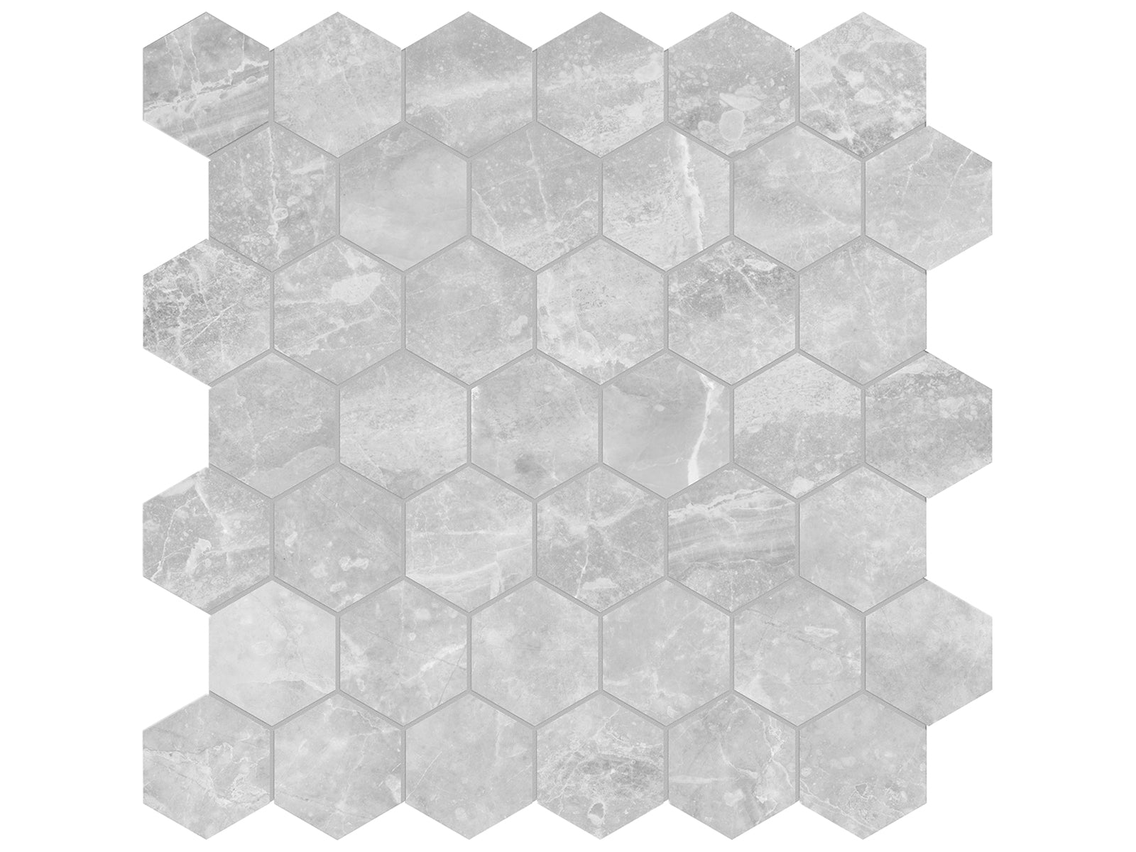 Anatolia - Céramique mosaïque Plata Perla Grigia Poli 12" x 12"