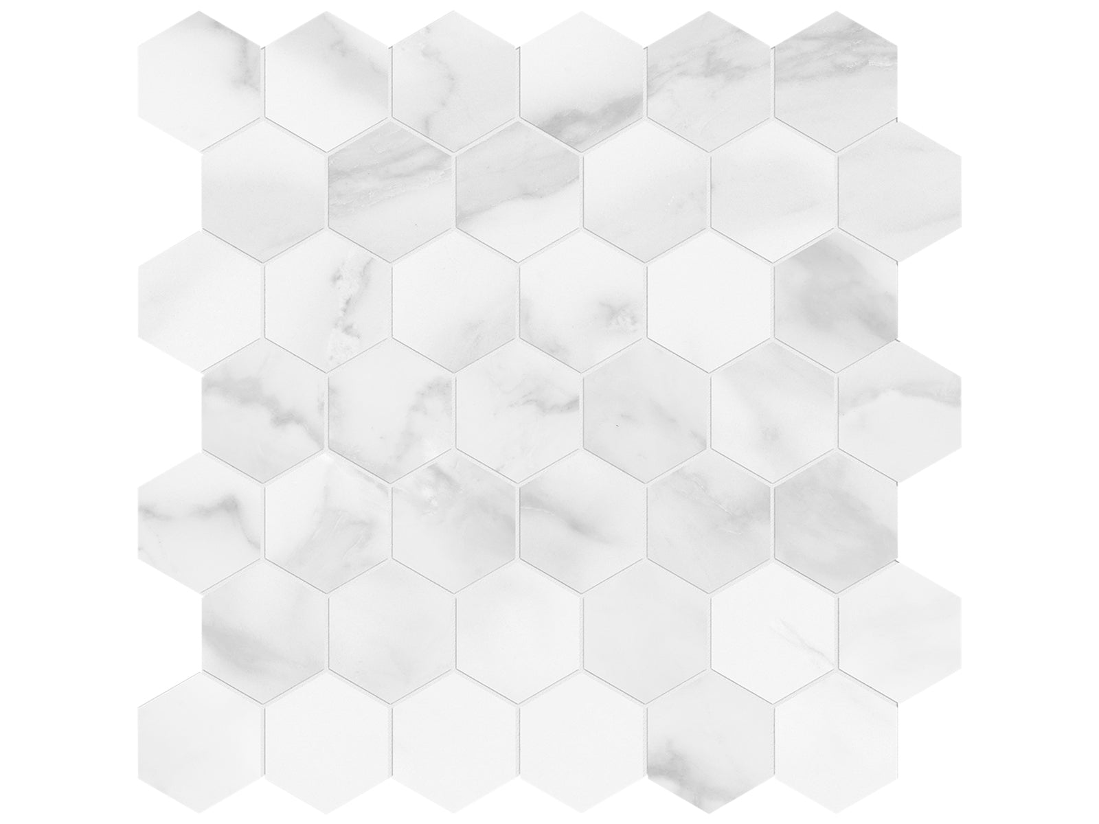 Céramique mosaïque Plata Statuario Brina Poli 12" x 12"