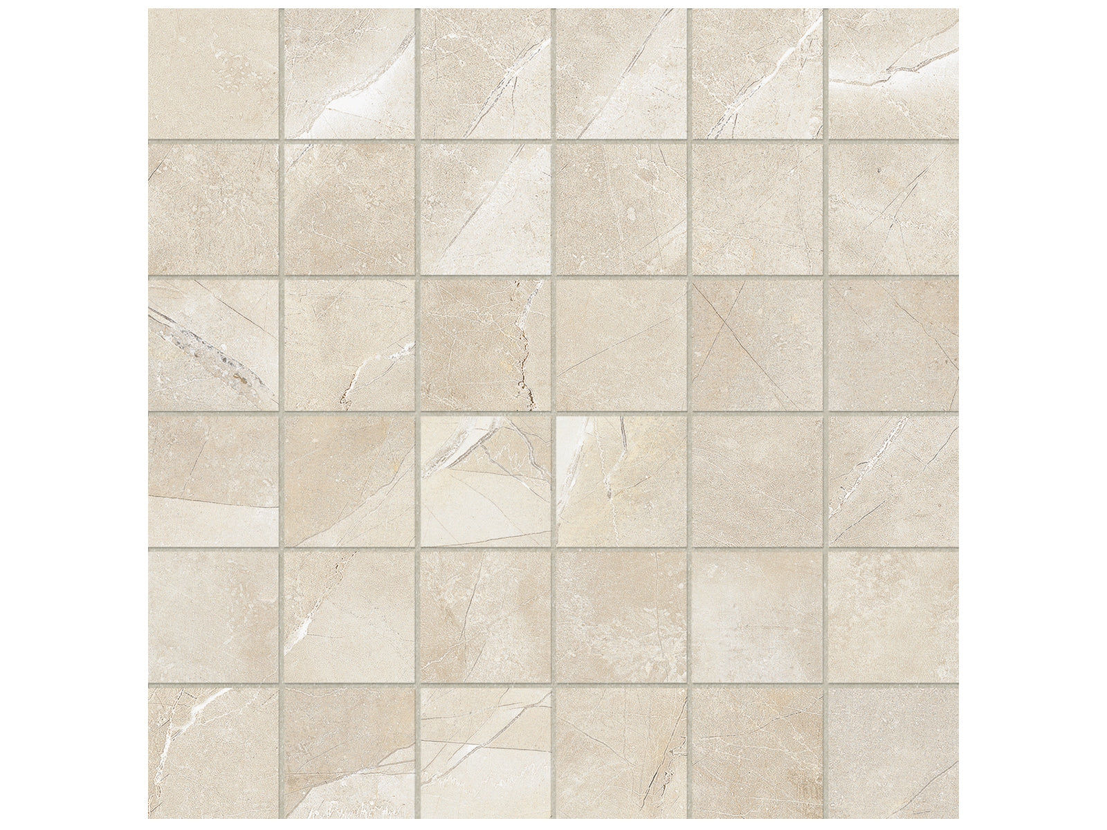 Anatolia - Céramique mosaïque Classic Pulpis Ivory Mat 12" x 12"  (vendu au pi²)