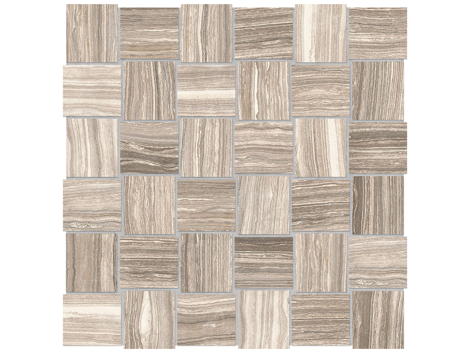 Anatolia - Eramosa - Clay - Mosaïque à motif vannerie de porcelaine émaillée mate 5 x 5 cm (2 x 2 po)