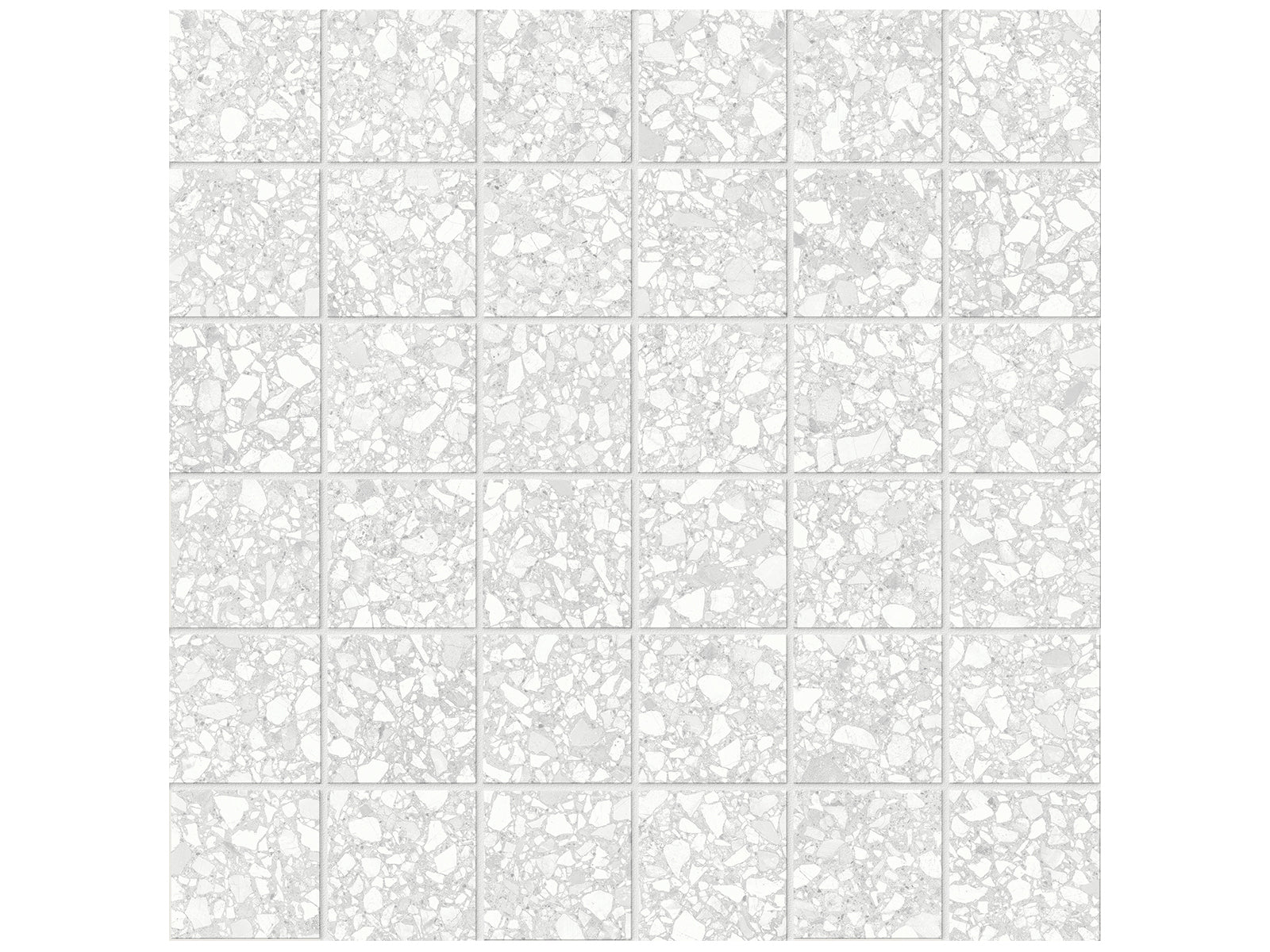 Anatolia - Station - Pearl - Mosaïque de porcelaine à pâte colorée aspect terrazzo, mate 5 x 5 cm (2 x 2 po)