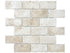 Anatolia - Ivory - Mosaïque de travertin à motif brique, fini vieilli 5 x 10 cm (2 x 4 po)