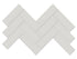 Anatolia - Céramique mosaïque Soho Halo Grey Herringbone Lustré 8-1/4" x 17"  (vendu au pi²)