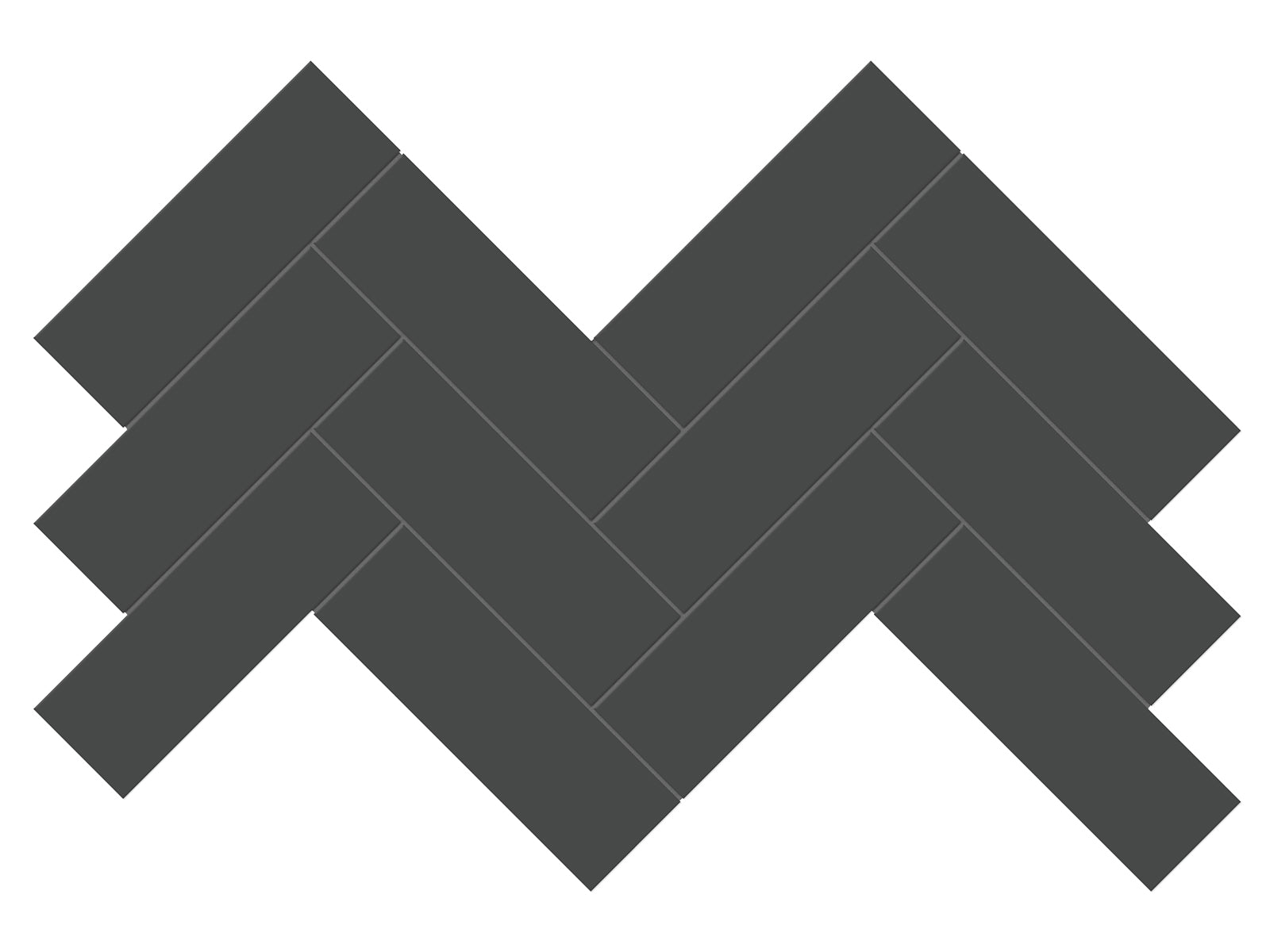 Anatolia - Céramique mosaïque Soho Retro Black Herringbone Mat 8-1/4" x 17"  (vendu au pi²)