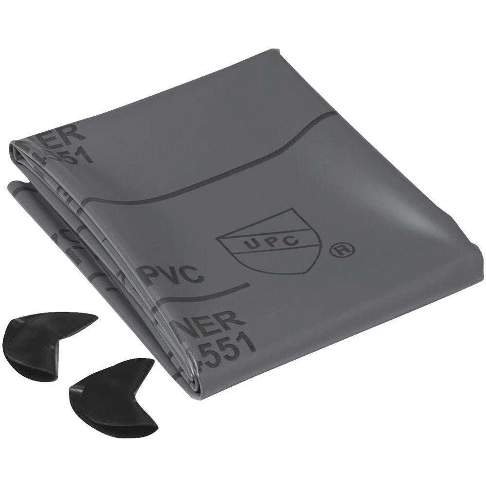Oatey - Kit de revêtement de bac à douche en PVC, Gris - 40 mil x 5' x 6'