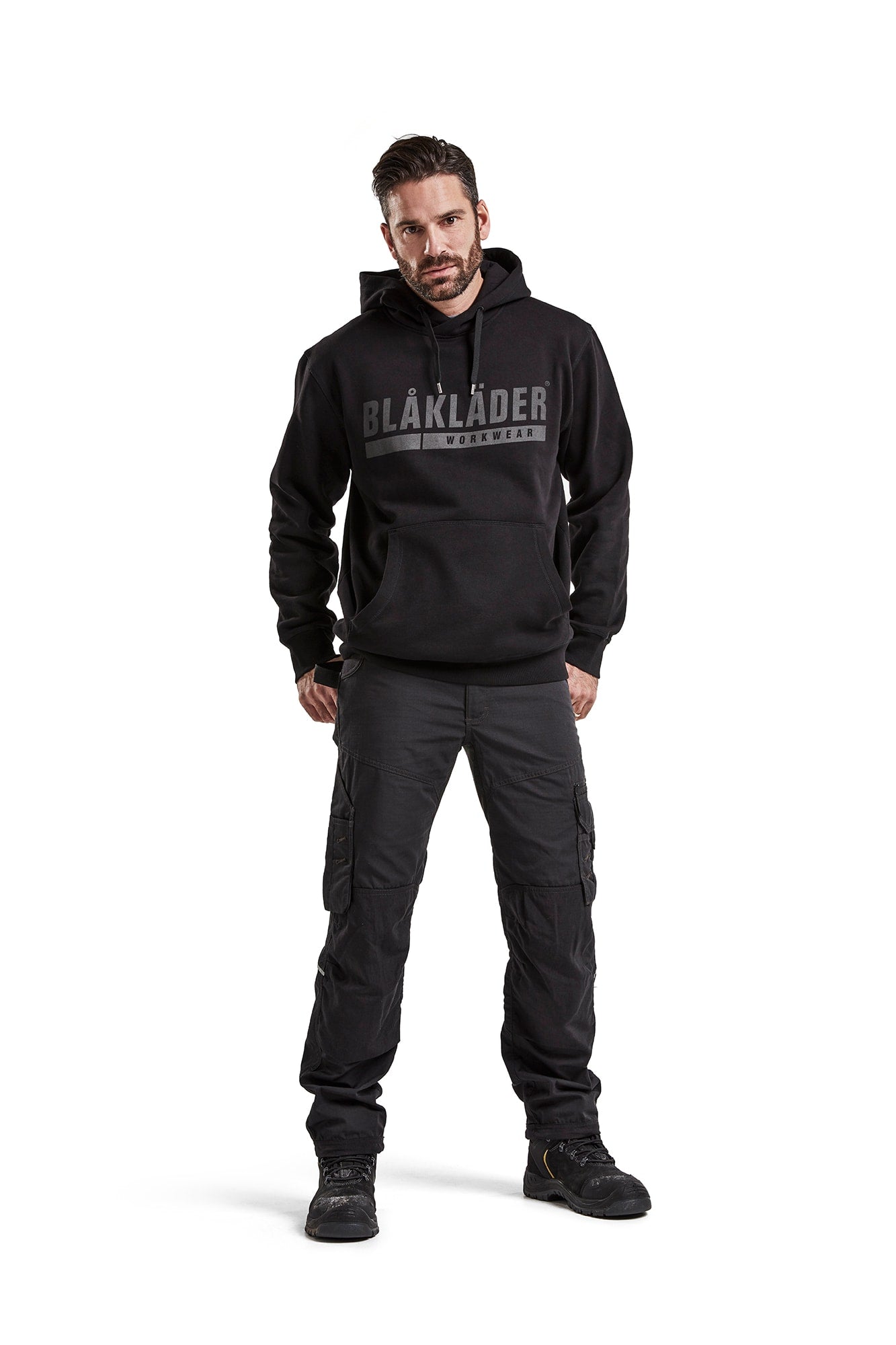 Blaklader - Chandail à capuchon noir avec imprimé grandeur 4XL