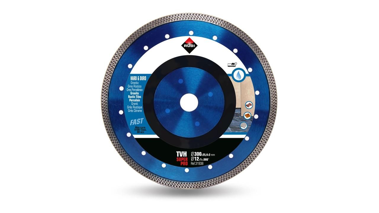 Rubi - Lame diamant TVH TURBO VIPER 12" Superpro - Coupe humide