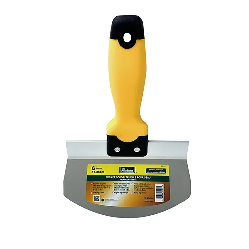 Richard - Truelle à godet en acier inoxydable 8" x 9-1/2" avec poignée en plastique à prise en main souple