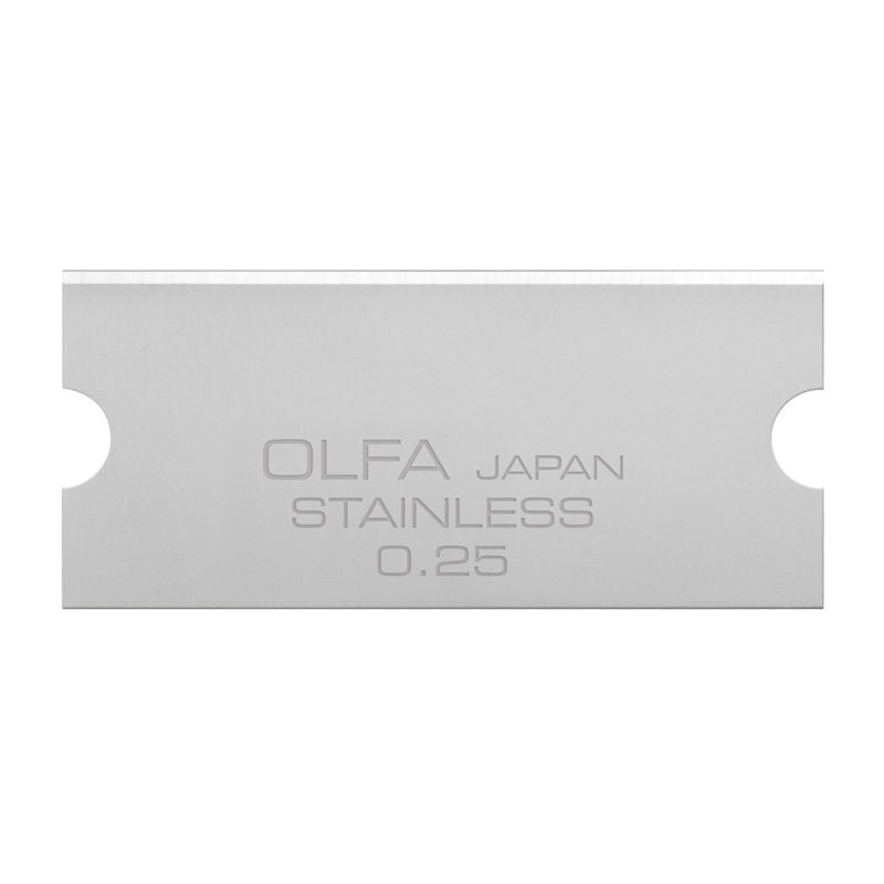 Olfa - Lame grattoir pour verre, acier inoxydable 40 mm (paquet de 6)