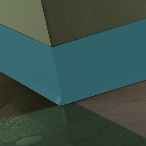 Tarkett - Baseworks Thermoset Base murale en caoutchouc #VM5 Dream Teal 4" x 120'