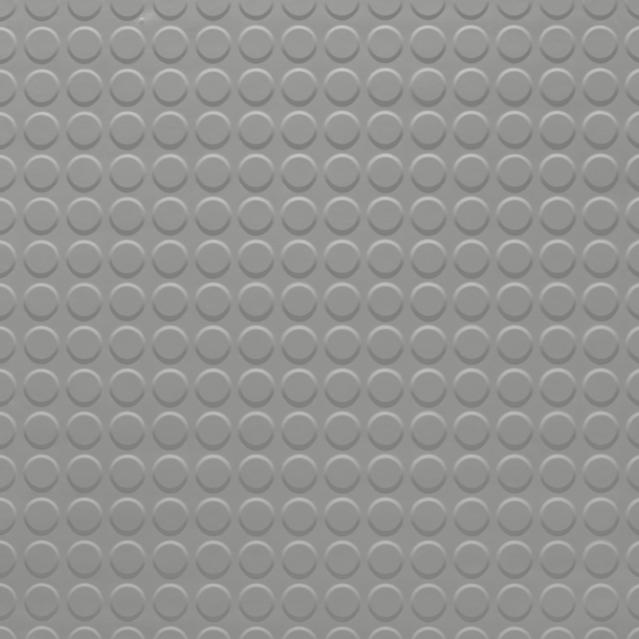 Tuile de caoutchouc Solid Color Raised Round #23 Vapor Grey 24" x 24"