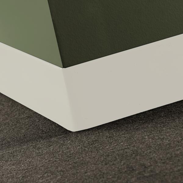 Tarkett - Baseworks Thermoset Base murale en caoutchouc sans orteils #68 White Sand 6" x 100'