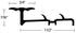 Futura Transitions - Agrippeur de tapis avec dents Palisade Joiner With Pins 3/4"  Nickel