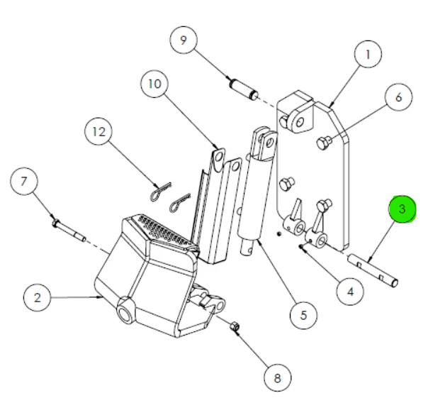 National Flooring Equipment - Goupille, support inférieur de la tête de coupe pour No. 5110