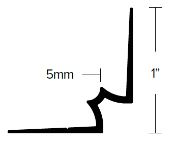 Futura Transitions - Finition en aluminium spécialisée No-Lip Stair Riser 5mm Nickel