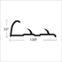 Futura Transitions - Aggripeur de tapis avec dents CM 104 en Aluminium noir martelé 1/2" (12.7 mm) x 1-3/8" x 12'