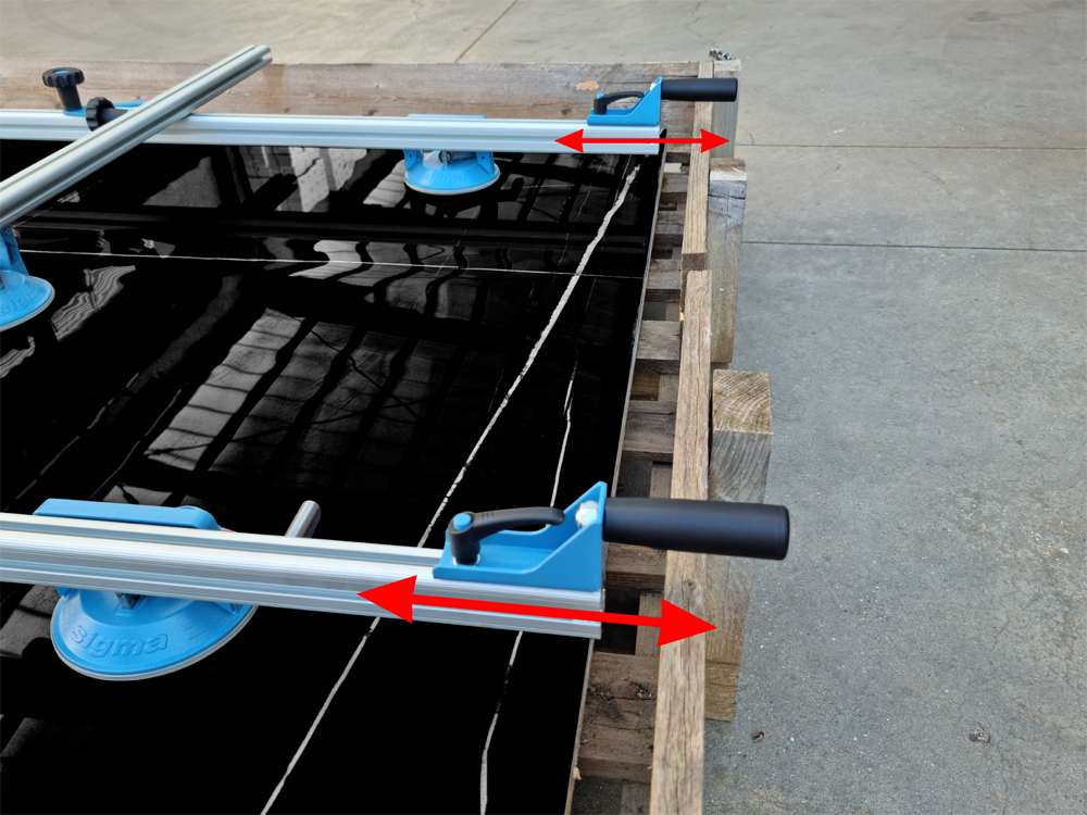 Sigma - Kera-Lift - Système de transport pour carreaux grands formats en aluminium - 340 cm (133-7/8") ||001A6