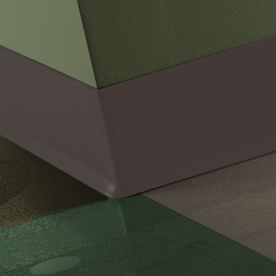 Tarkett - Vinyle Traditionnel 5/64" (type TV) - CB 284 2.5 X 120 .080 TOE Traditional Vinyl 2 1⁄2" .080 #284 Ganache - Wallbase 120'