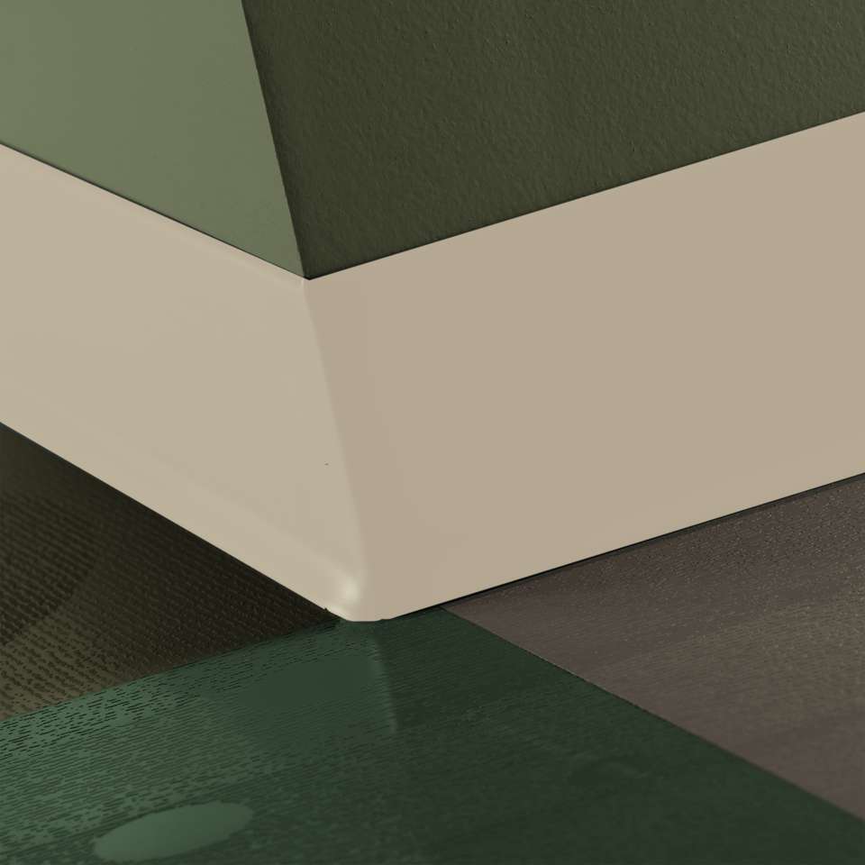 Tarkett - Vinyle Traditionnel 5/64" (type TV) - CB 34 2.5 X 120 .080 TOE Traditional Vinyl 2 1⁄2" .080 #34 Almond - Wallbase 120'