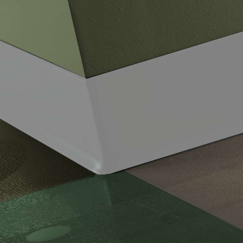 Tarkett - Vinyle Traditionnel 5/64" (type TV) - CB TA5 4 LOC .080 TOE Traditional Vinyl 4" .080 #TA5 Colonial Grey - Outer Corner