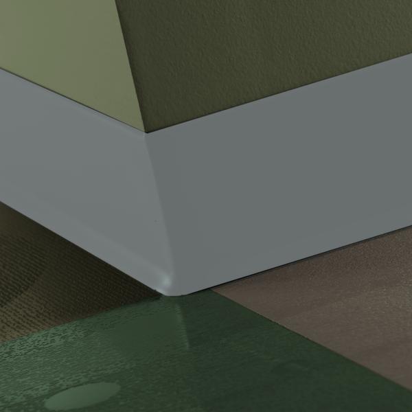 Tarkett - Traditional Vinyl #28 Medium Grey coin extérieur 4" - 1/8" (paquet de 25)