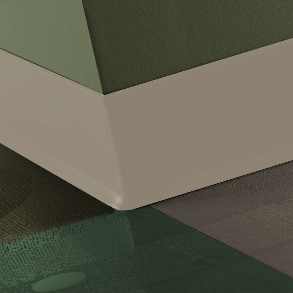 Tarkett - Vinyle Traditionnel 5/64" (type TV) - CB 280 4 X 4 .080 TOE Traditional Vinyl 4" .080 #280 Shoreline - Wallbase 4' (paquet de 30)