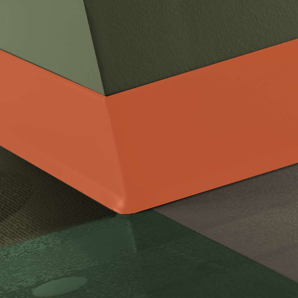 Tarkett - Vinyle Traditionnel 5/64" (type TV) - CB 62 6 X 120 .080 TOE Traditional Vinyl 6" .080 #62 Tangerine Tango - Wallbase 120'