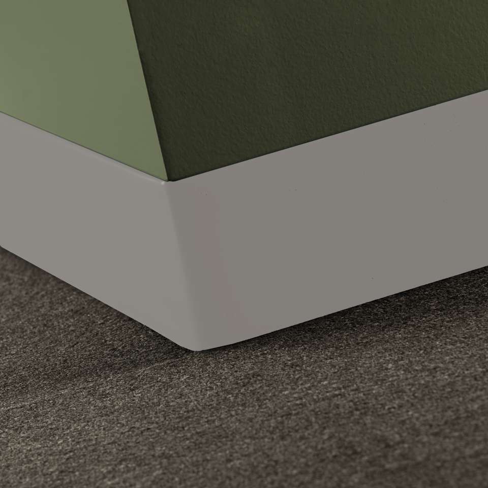 Tarkett - Vinyle Traditionnel 5/64" (type TV) - CBT 55 2.5 X 120 .080 TOELESS Traditional Vinyl 2 1⁄2" .080 Toeless #55 Silver Grey - Wallbase 120'