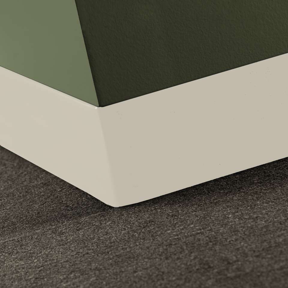 Tarkett - Vinyle Traditionnel 5/64" (type TV) - CBT 01 4 X 120 .080 TOELESS Traditional Vinyl 4" .080 Toeless #1 Snow White - Wallbase 120'