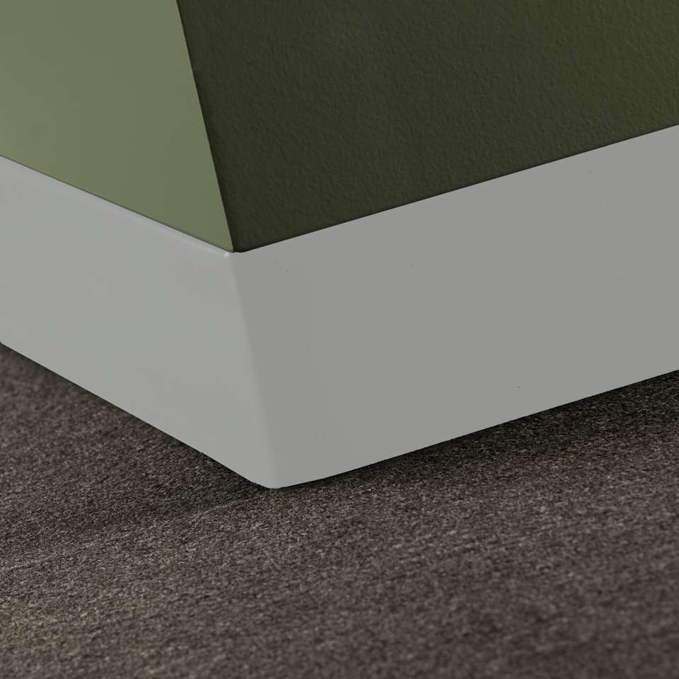 Tarkett - Vinyle Traditionnel 5/64" (type TV) - CBT 23 4 X 120 .080 TOELESS Traditional Vinyl 4" .080 Toeless #23 Vapor Grey - Wallbase 120'