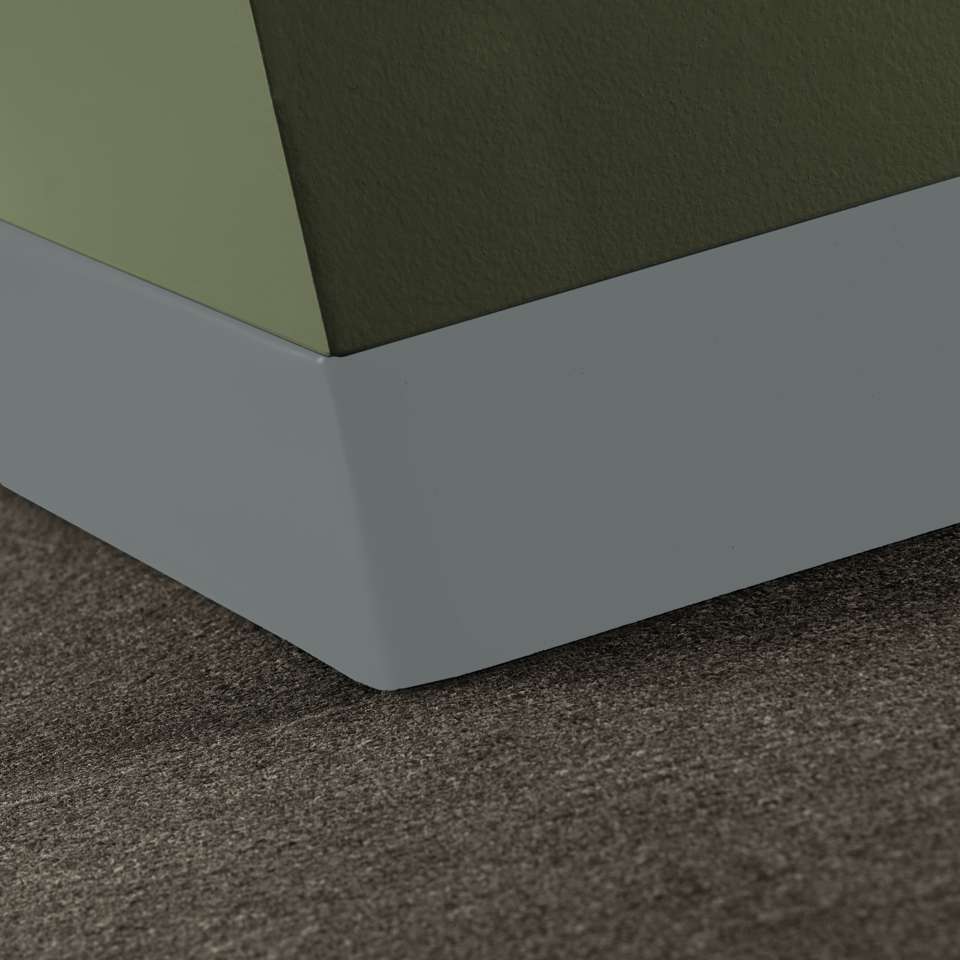 Tarkett - Vinyle Traditionnel 5/64" (type TV) - CBT 28 4 X 120 .080 TOELESS Traditional Vinyl 4" .080 Toeless #28 Medium Grey - Wallbase 120'