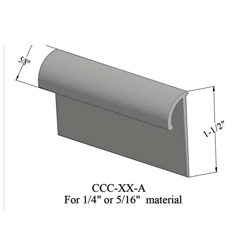 Tarkett - Cove Caps - CCC 20 A 9/32" inside dimension #20 Charcoal 12'