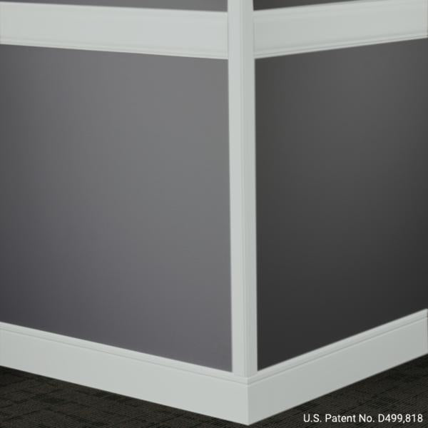Tarkett - Base murale de type Millwork #21 Platinum Rampart Chair Rail 4" x 8' (paquet de 5)