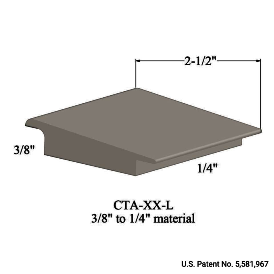Tarkett - Wheeled Traffic Transitions - CTA 22 L 3/8" to 1/4" material #22 Pearl 12'