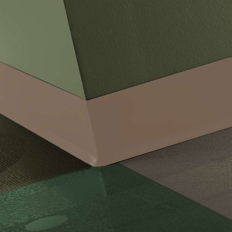 Tarkett - Caoutchouc thermoplastique Duracove 1/8" (type TP) - DC 45 2.5 X 120 1/8 TOE Duracove 2 1⁄2” #45 Sandalwood - Wallbase 120'