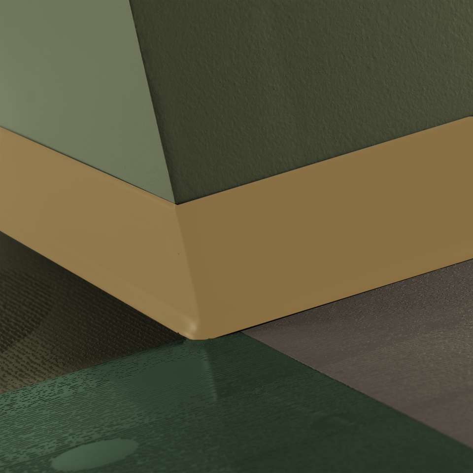Tarkett - Caoutchouc thermoplastique Duracove 1/8" (type TP) - DC 67 2.5 X 120 1/8 TOE Duracove 2 1⁄2” #67 Old Gold - Wallbase 120'
