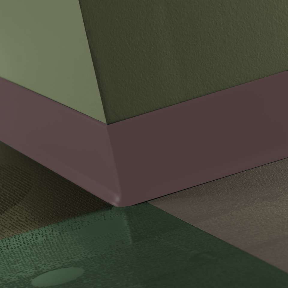 Tarkett - Caoutchouc thermoplastique Duracove 1/8" (type TP) - DC 85 2.5 X 120 1/8 TOE Duracove 2 1⁄2” #85 Burgundy - Wallbase 120'