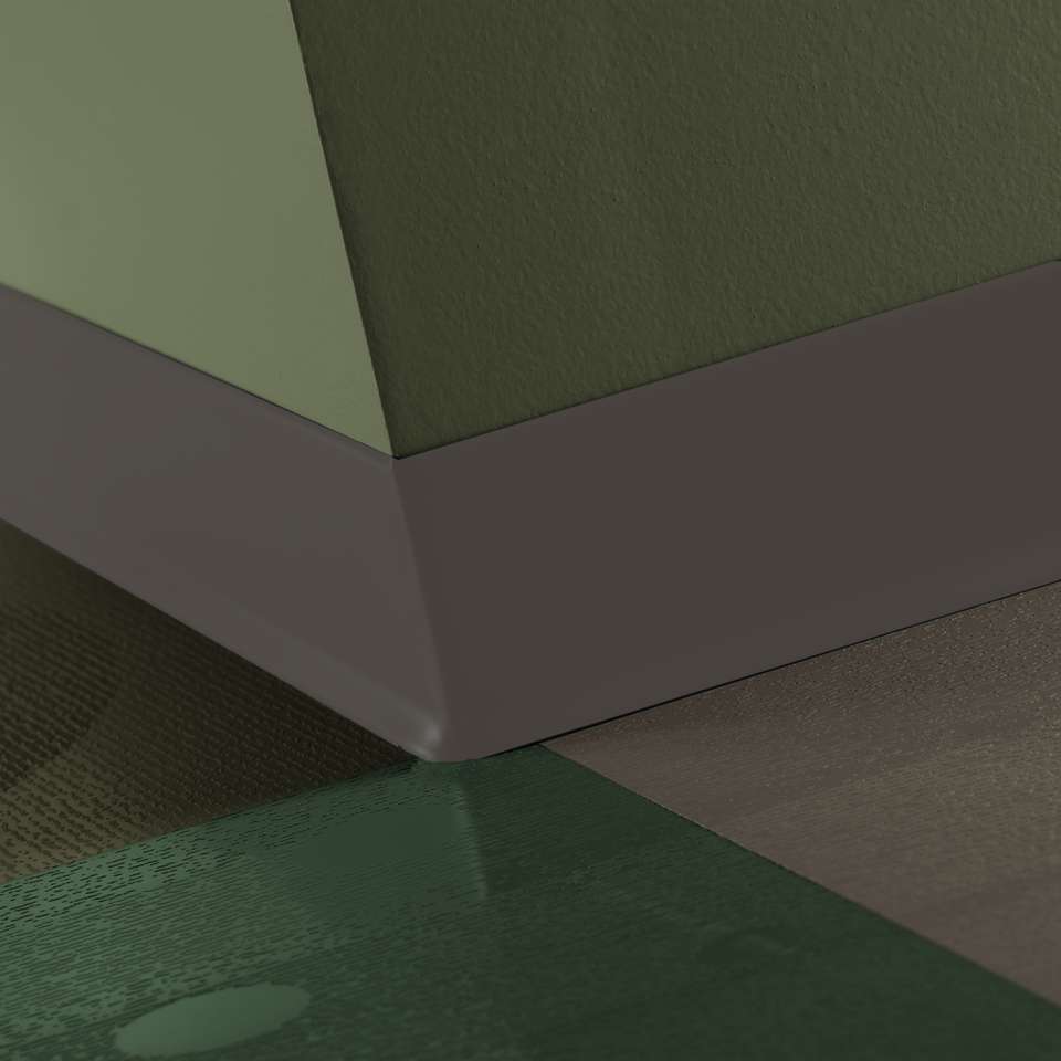 Tarkett - Caoutchouc thermoplastique Duracove 1/8" (type TP) - DC 47 2.5 X 4 1/8 TOE Duracove 2 1⁄2” #47 Brown - Wallbase 4' (paquet de 30)